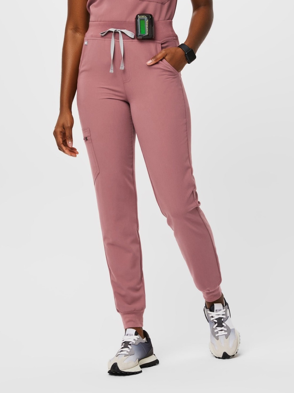 FIGS HIGH WAISTED MAUVE ZAMORA JOGGERS SIZE M